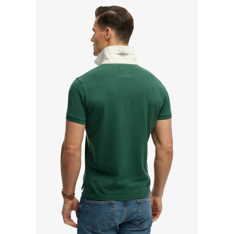 Superdry Vintage Pique Rugby Polo image number 1
